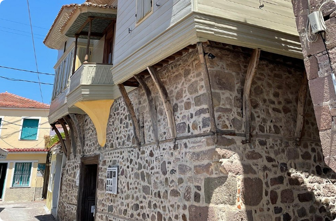 Vareltzidaina Ottoman mansion interior, northern Lesvos