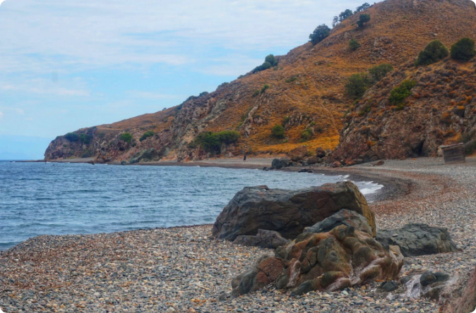 Eftalou beach and natural hot springs, Lesvos