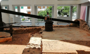 Archaeological Museum of Mytilene exhibits and Roman mosaics, Lesvos