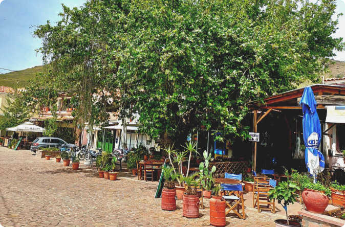 Skala Eressos waterfront village, birthplace of Sappho, Lesvos